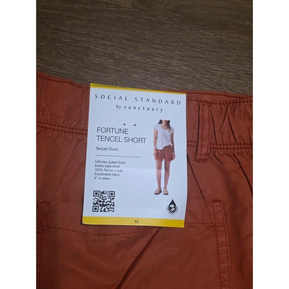 Social Standard by Sanctuary Fortune Tencel Shorts Red Clay XH9058E1 Mens Medium - Picture 8 of 8